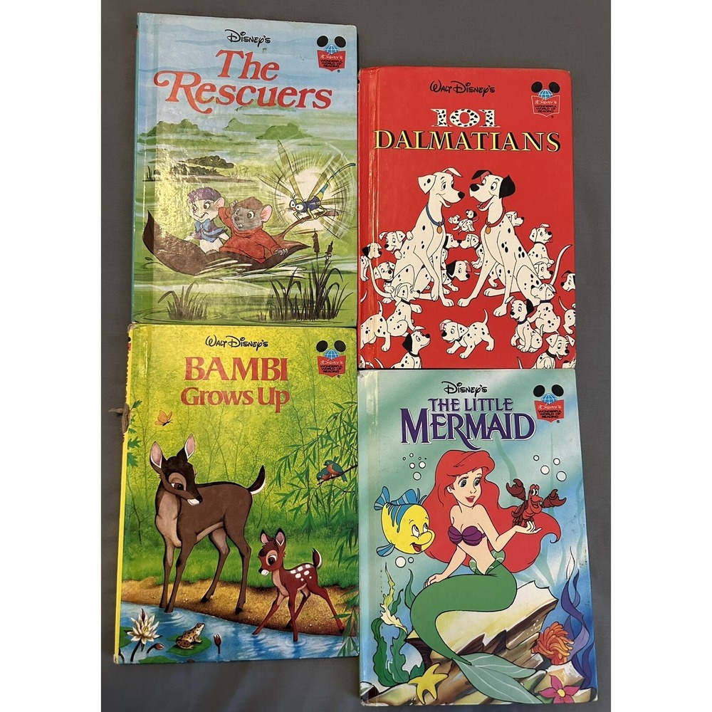 Walt Disney's‎ Wonderful World of Reading Children's Books Lot of 4 - Hardcover